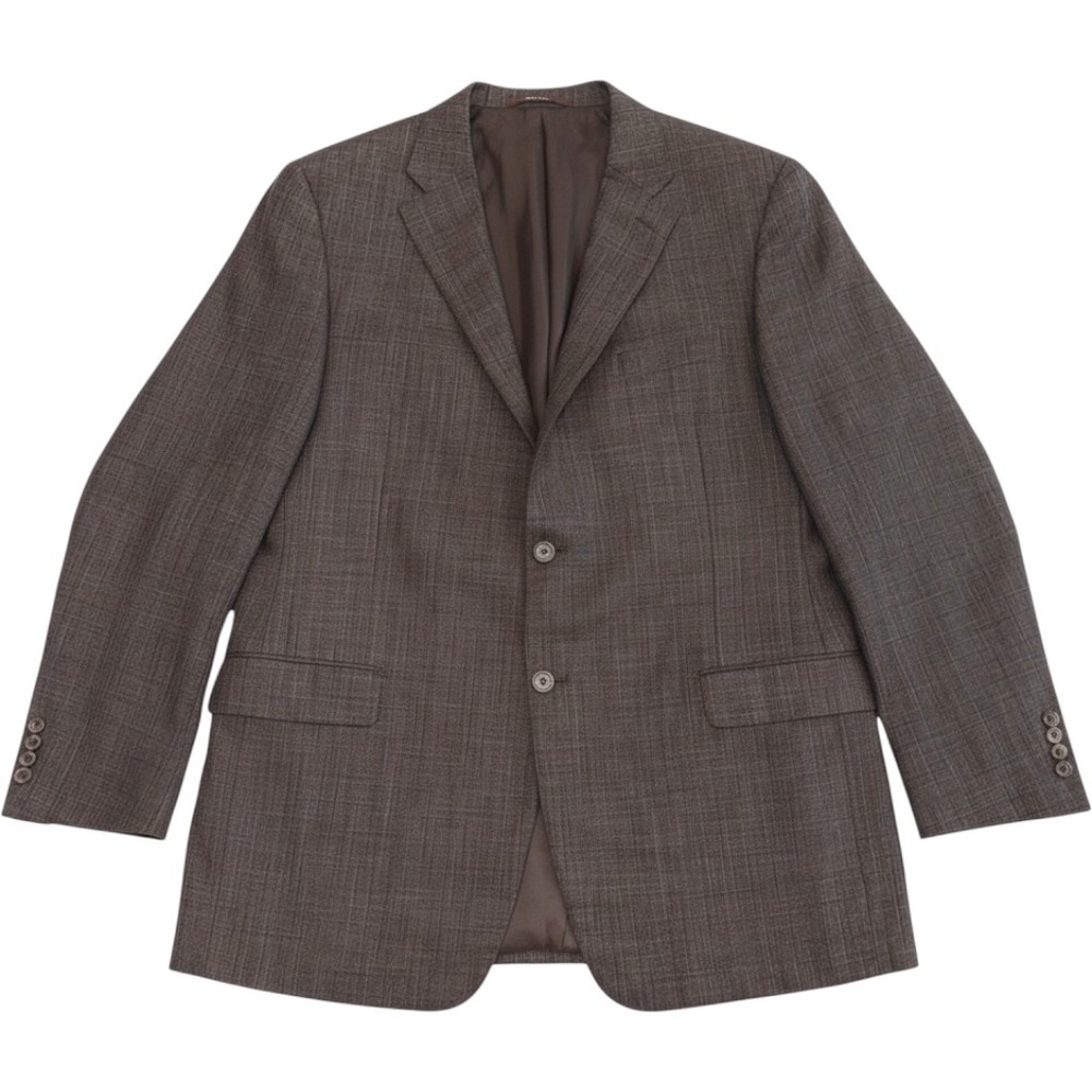 Hickey Freeman Nordstrom Brown Worsted Wool Silk Beacon Blazer Sport Coat 48L